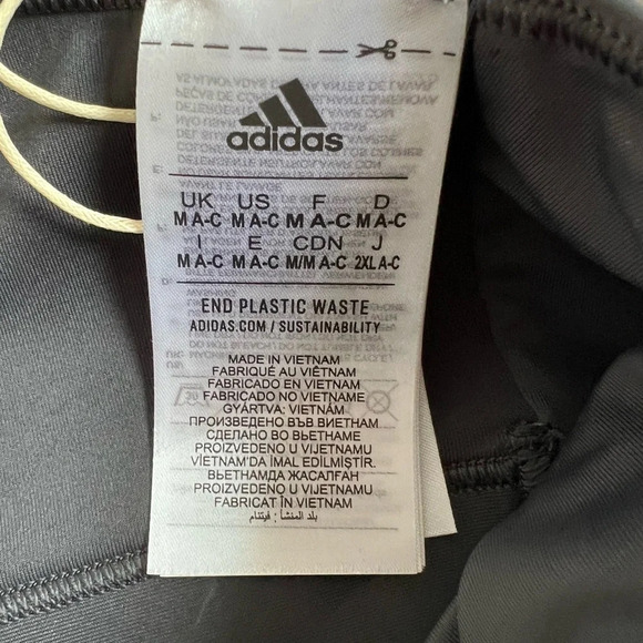 Adidas Women's Aeroready Medium Support Bra Top Sport Crossing Back Dark Grey S - Picture 8 of 10